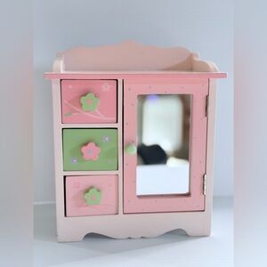 Maggie Miller Children’s Collection Wood Jewelry Box Pink Dresser Owls Flowers